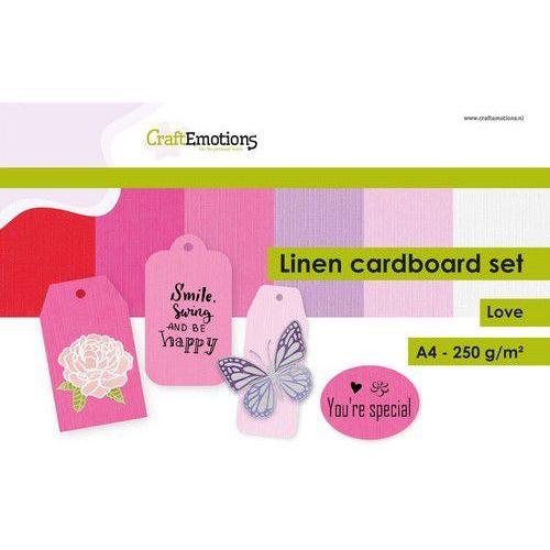 Linnenkarton CraftEmotions-A4-1020 (Kerstgroen)