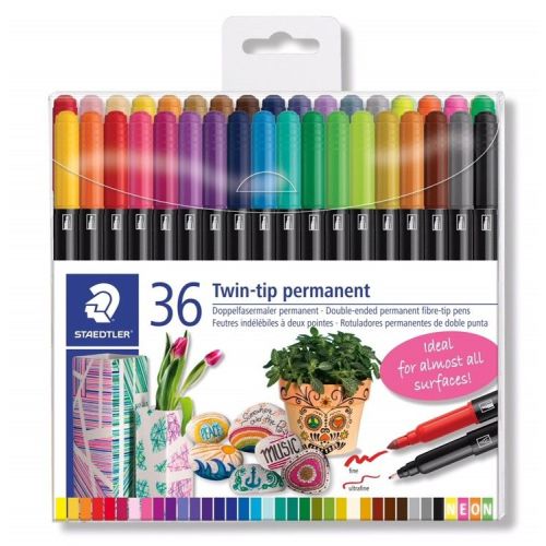 permanente stift dubbele punt - set 36 st (3187 TB36)