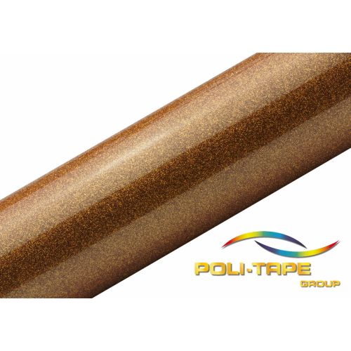 POLI-FLEX PEARL GLITTER Flexfolie DIN A4 Dark Gold (429)