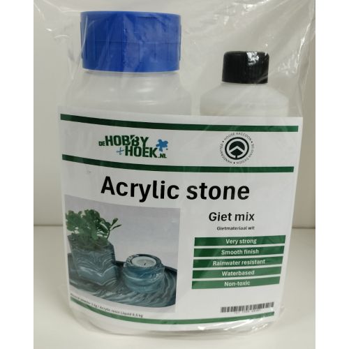 Acrylic stone casting mix - Gietmateriaal wit 1,5kg 