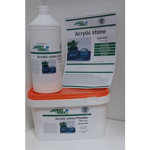 Acrylic stone casting mix - Gietmateriaal wit 3kg 