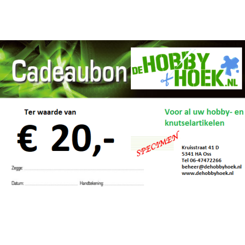 Cadeaubon T.w.v. € 20,-