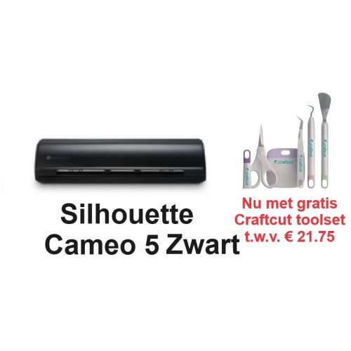 Silhouette CAMEO® 5 - Mat Zwart / Met gratis vinyl pakket (20 vel A4 + 5 vel applicatie tape) 