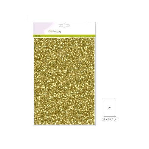 CraftEmotions glitterkarton 5 vel goud +/- 29x21cm 220gr