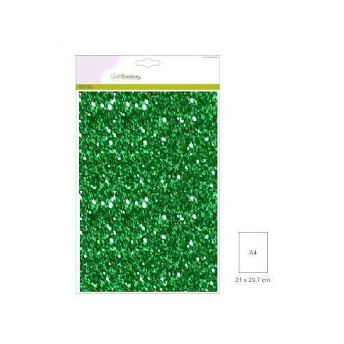 CraftEmotions glitterkarton 5 vel kerstgroen +/- 29x21cm 220gr