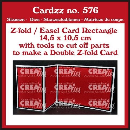 Crealies Cardzz (Double) Z-fold / Easel card rechthoek (H) CLCZ576 14,5x10,5cm (115634/5586) *