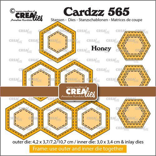 Crealies Cardzz Frame & Inlay 3x Honey CLCZ565 max. 4,2 x 10,7 cm (115634/5665) *