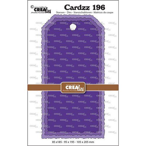 Crealies Cardzz no 196 Slimline Labels met ruwe randen CLCZ196 85 x185 - 95x195 - 105x205mm (115634/5296) *