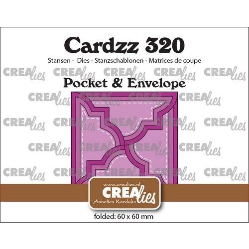 Crealies Cardzz pocket & envelop - klassiek CLCZ320 folded: 6 x 6 cm  (115634/5420) *