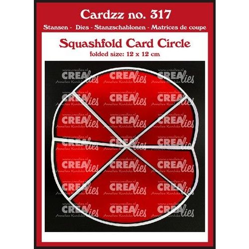 Crealies Cardzz squashfold card - cirkel CLCZ317 folded: 12 x 12 cm  (115634/5417) *