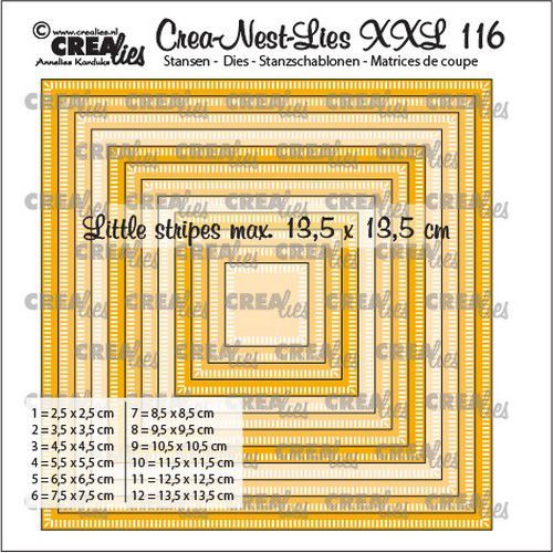 Crealies Crea-nest-dies XXL Vierkanten CLNestXXL116 13,5x13,5cm (115634/0116) *