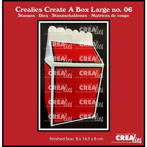 Crealies Create A Box Large Melkpak groot CCABL06 finished: 8x14,5x8 cm (115634/2406) *