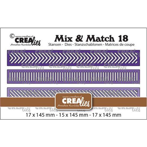 Crealies Mix&Match Strips A CLMIX18 17/15/17 x 145 mm (115634/4718) *