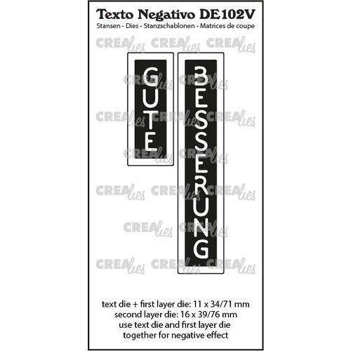 Crealies Texto DE: GUTE BESSERUNG (verticaal) DE102V max.16x39/76mm (115634/6741) *