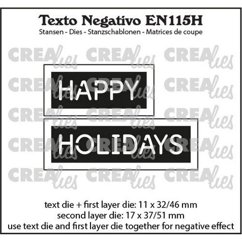 Crealies Texto EN: HAPPY HOLIDAYS (horizontaal) EN115H max. 17x37/51mm (115634/6708) *