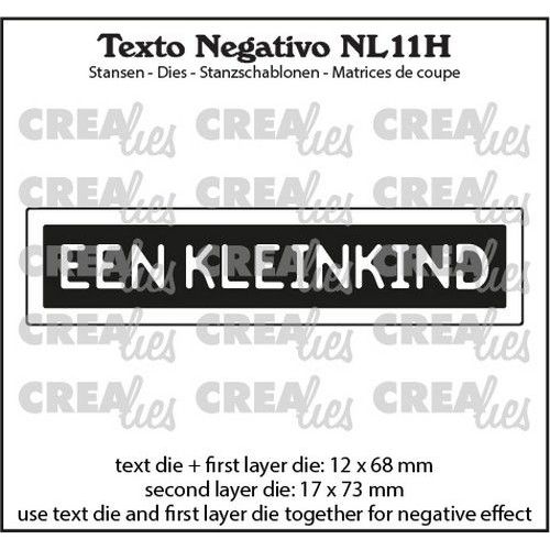 Crealies Texto Negativo Die EEN KLEINKIND - NL (H) NL11H 17x73 mm (115634/7111) *