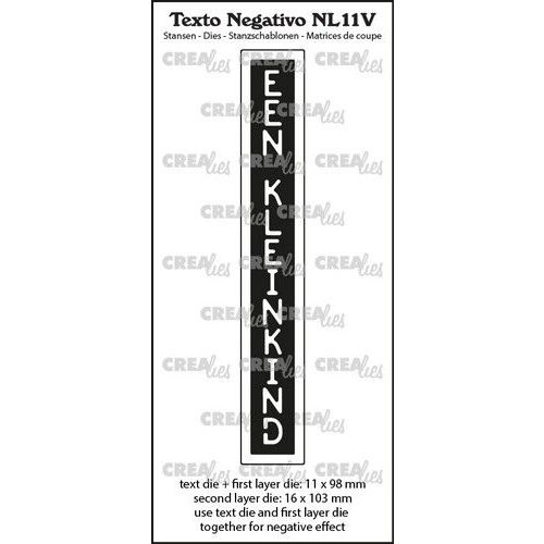 Crealies Texto Negativo Die EEN KLEINKIND - NL (V) NL11V 16x103 mm (115634/7311) *