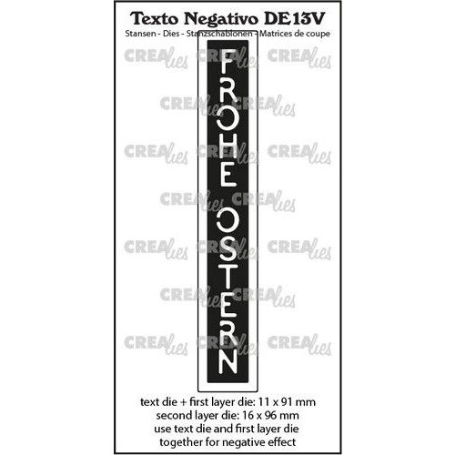 Crealies Texto Negativo FROHE OSTERN DE (V) DE13V max 16x96mm (115634/7402) *