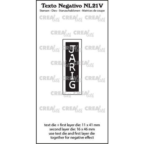 Crealies Texto Negativo JARIG (V) - (NL) NL21V 16x46mm (115634/7334) *