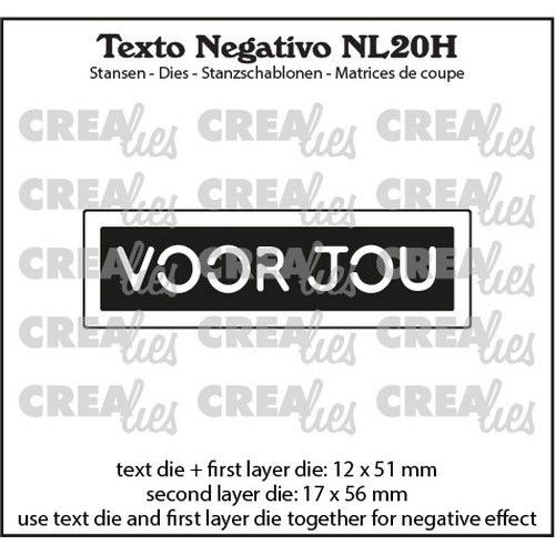 Crealies Texto Negativo VOOR JOU (H) - (NL) NL20H max. 17 x 56 mm (115634/7120) *