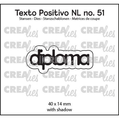 Crealies Texto Positivo diploma - NL (H) POSNL51 40x14 mm *