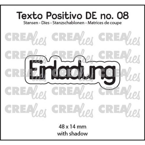 Crealies Texto Positivo Einladung - DE (H) POSDE08 48x14mm *