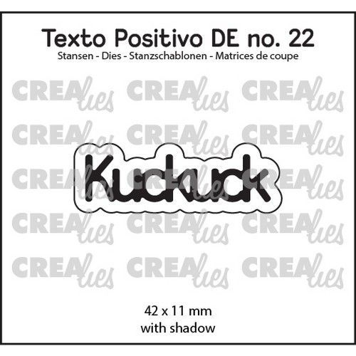 Crealies Texto Positivo Kuckuck - DE (H) POSDE22 42x11mm *