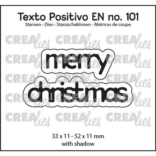 Crealies Texto Positivo merry christmas - EN (H) POSEN101 33x11 - 52x11mm *