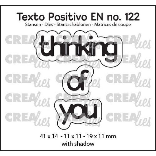 Crealies Texto Positivo thinking of you - EN (H) POSEN122 41x14 - 11x11 - 19x11mm *