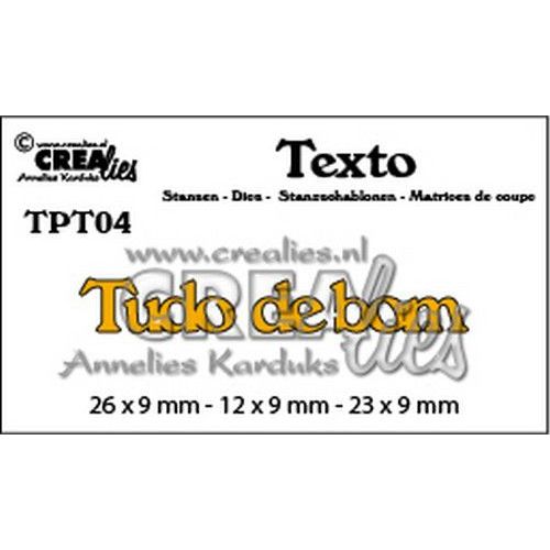 Crealies Texto Tudo de bom (PT) TPT04 26 x 9 mm - 12 x 9 mm - 23 x 9 mm (115634/5704) *