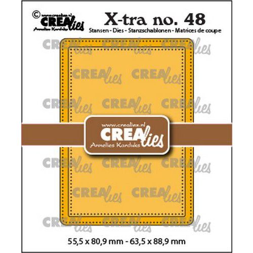 Crealies Xtra no. 48 ATC stippenlijn CLXtra48 55,5x80,9mm-63,5x88,9mm (115634/0868) *