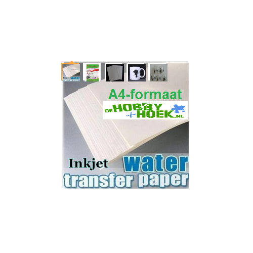 Water transfer papier (A4-formaat) Voor Inktjet printer (Transparant)