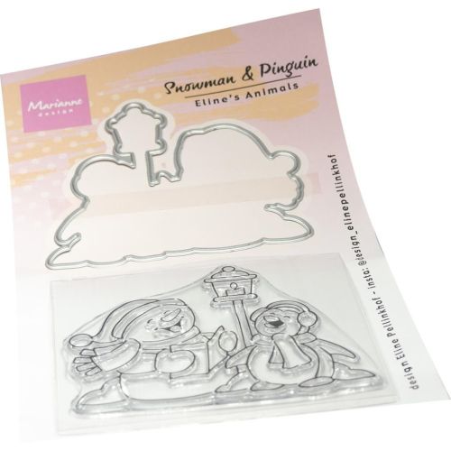 Marianne D Clear Stamps&dies Eline‘s Sneeuwpop&Pinguin EC0205 62,5x59,5mm / 1 dies 65x62mm *