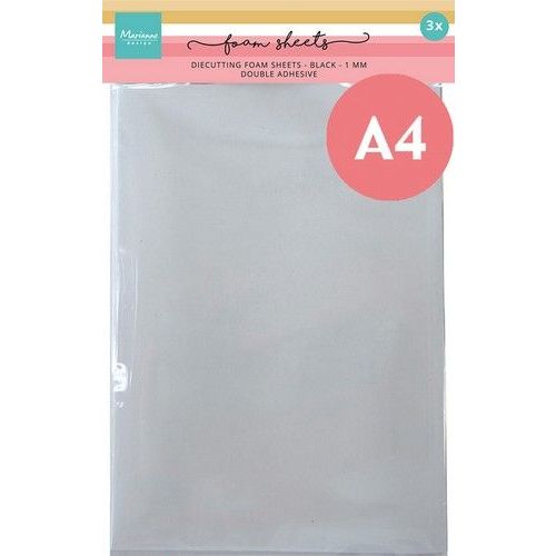 Marianne D Foam sheets Foam sheets- A4 - Zwart 1 mm LR0066 3xA4 - 1mm *