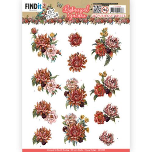 3D Push Out - Amy Design - Botanical Garden - Colorful Flowers (SB10735)