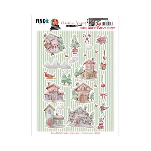 Push-Out - Yvonne Creations - Christmas Scenery - Small Elements B