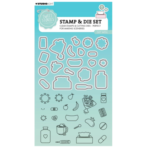 Studio Light • Sweet Stories Stamp & Cutting Die Get Well - SCD86*