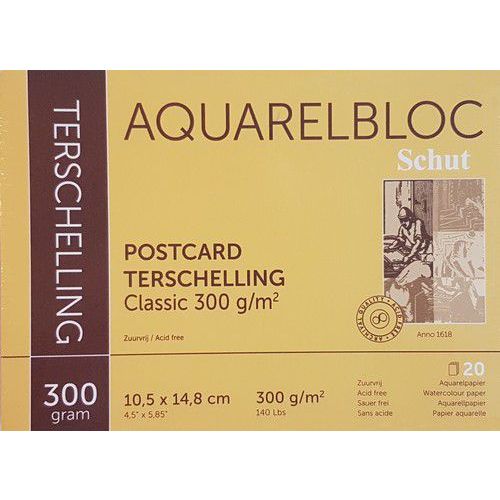 Schut Terschelling Aquarelblok Classic 10,5x14,8cm 300 gram - 20 sheets (postcard)