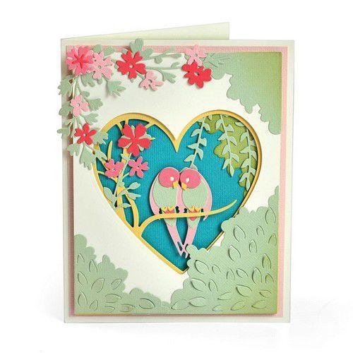 Sizzix Thinlits Die set - 20PK Love Birds Shadow Box - Courtney Chilson (10-19) 663619  (AFGEPRIJSD)