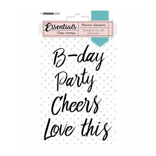 SL Clear StampText party Planner Essentials 105x148mm nr.08