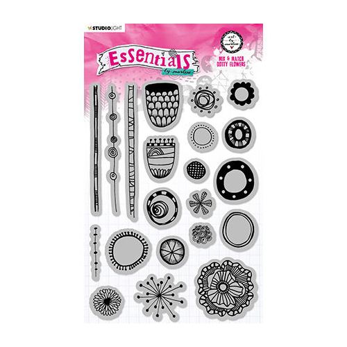 BM Cling Stamp Mix & Match Dotty flowers Essentials 148x210mm nr. 71