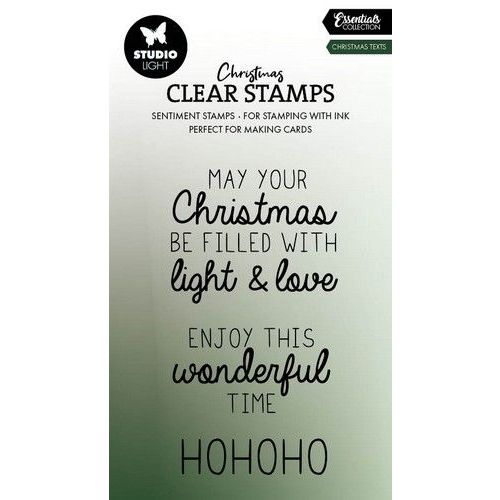 Studio Light Clear Stamp Christmas texts Essentials nr.696 SL-ES-STAMP696 50x92mm *