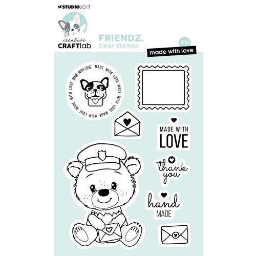 Studio Light Clear Stamp EN Made with love Friendz nr.709 CCL-FR-STAMP709 141x96mm *