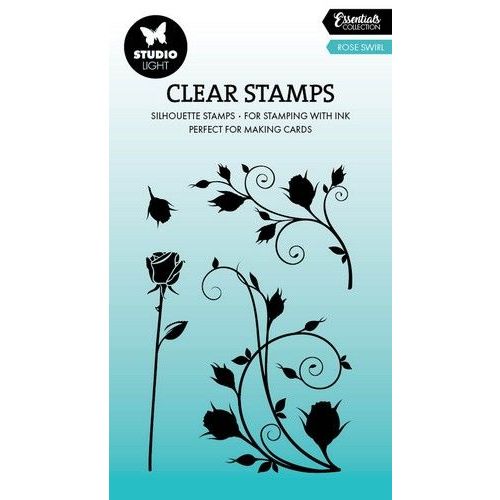 Studio Light Clear Stamp Rose swirl Essentials nr.705 SL-ES-STAMP705 62x93x3mm *