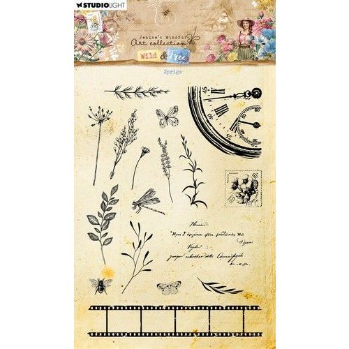 Studio Light Clear Stamp Sprigs Wild & Free nr.672 JMA-WAF-STAMP672 134x191mm *