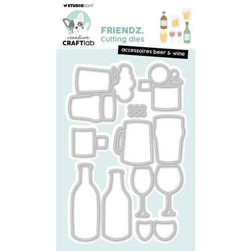 Studio Light Cutting Die Accessoires beer&wine Friendz nr.816 CCL-FR-CD816 124x82mm (117018/0783) *