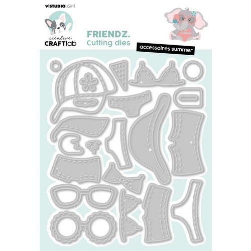 Studio Light Cutting Die Accessoires summer Friendz nr.834 CCL-FR-CD834 128x85mm *