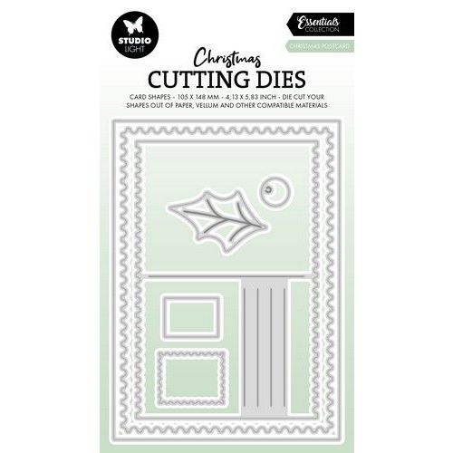 Studio Light Cutting Dies Christmas postcard Essentials nr.847 SL-ES-CD847 105x148mm *