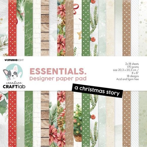 Studio Light Design paper pad A Christm. story Essent. nr.220 CCL-ES-DPP220 203x203mm *