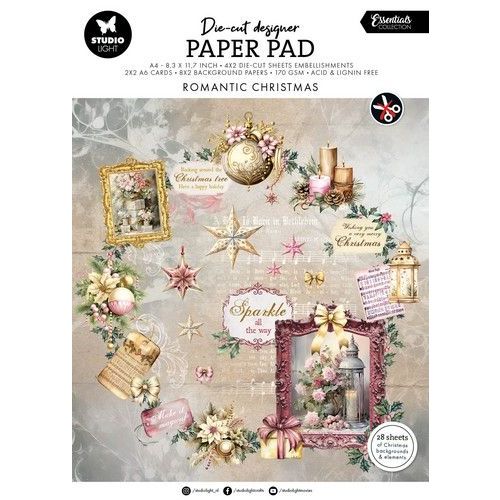 Studio Light Die-cut Designer PP Roman. Christm. Ess. nr.216 SL-ES-DCPP216 210x294x4mm *